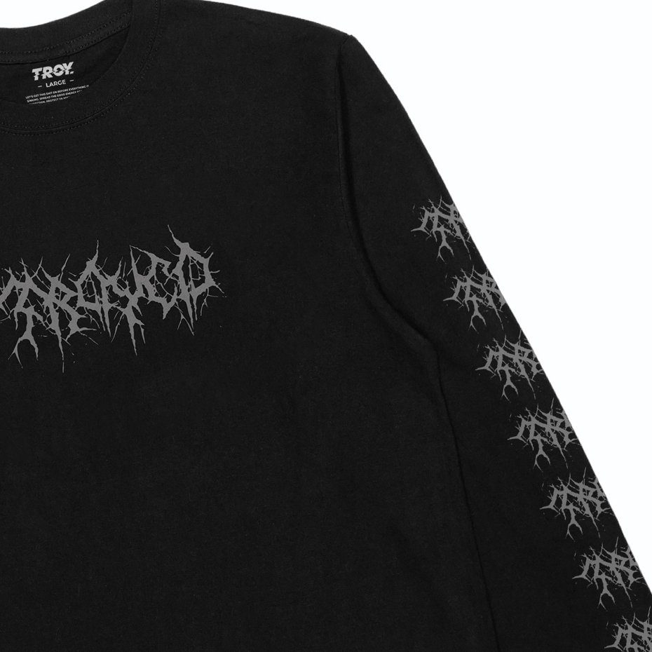 Troy Company Longsleeve Tshirt Black Darkroot - Kaos Hitam Lengan Panjang LS 3202
