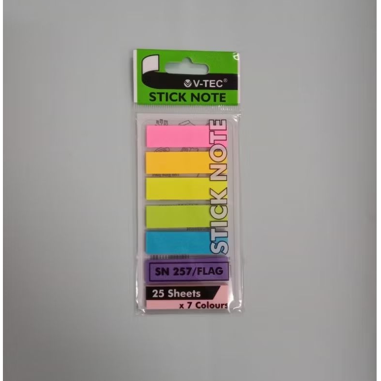 

V-TEC STICKY NOTE SN257/FLAG 25sheet 7 Colours