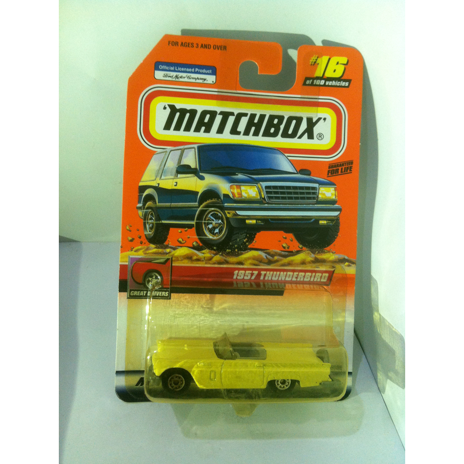 Matchbox. 2000 Great Drivers - 16. 1957 Ford Thunderbird. CHASE Matchbox 2000 Logo USA by MATTEL