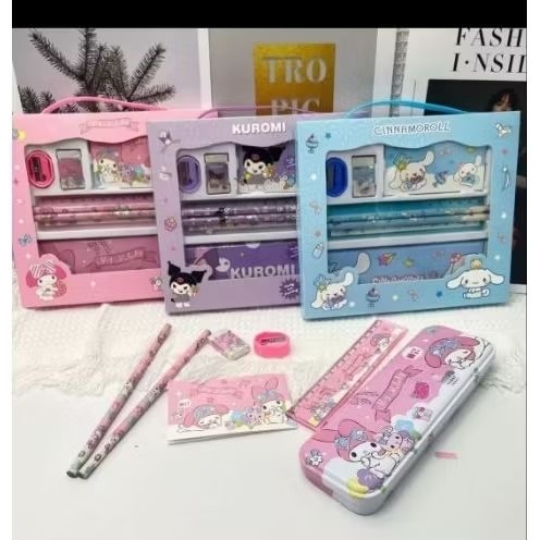 

1 SET ALAT TULIS = 7 barang = PENGHAPUS 1, PENSIL 2, KOTAK PENSIL 1, NOTE 1, PERAUT 1, PENGGARIS 1