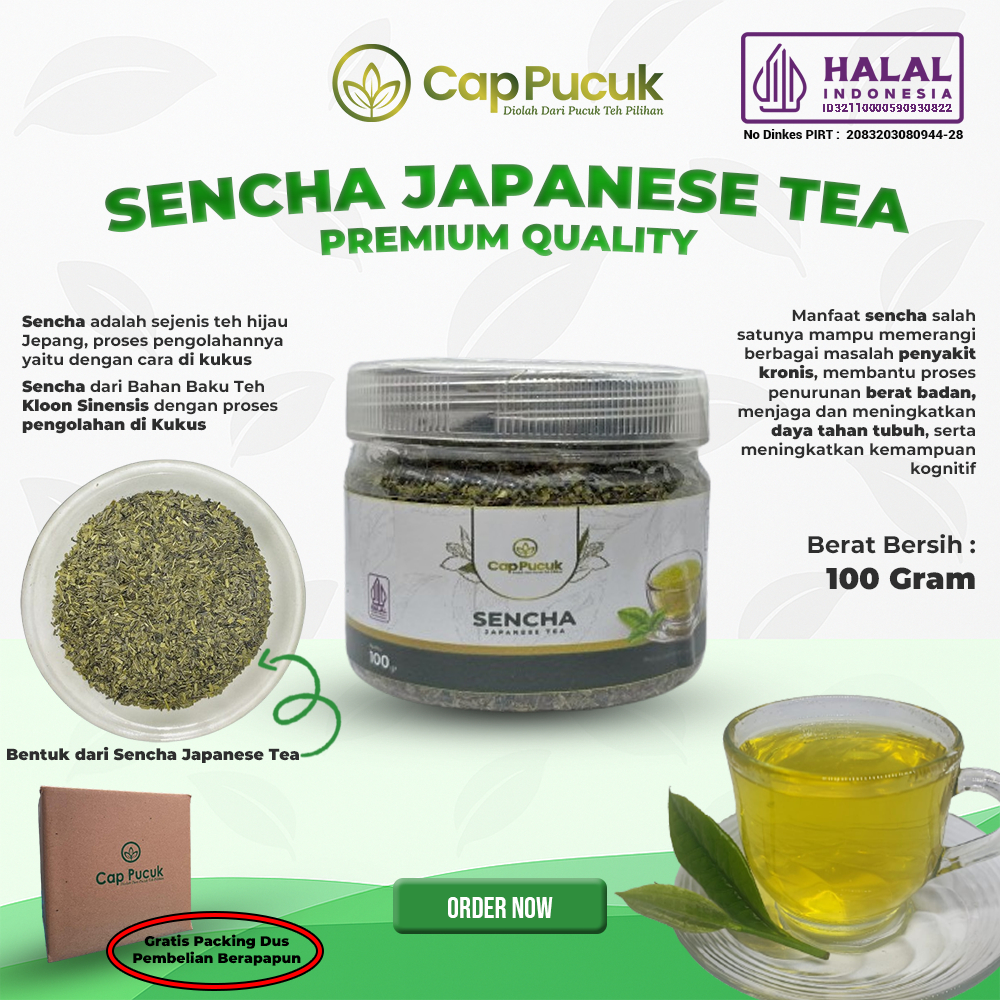 

SENCHA JAPANESE TEA CAP PUCUK