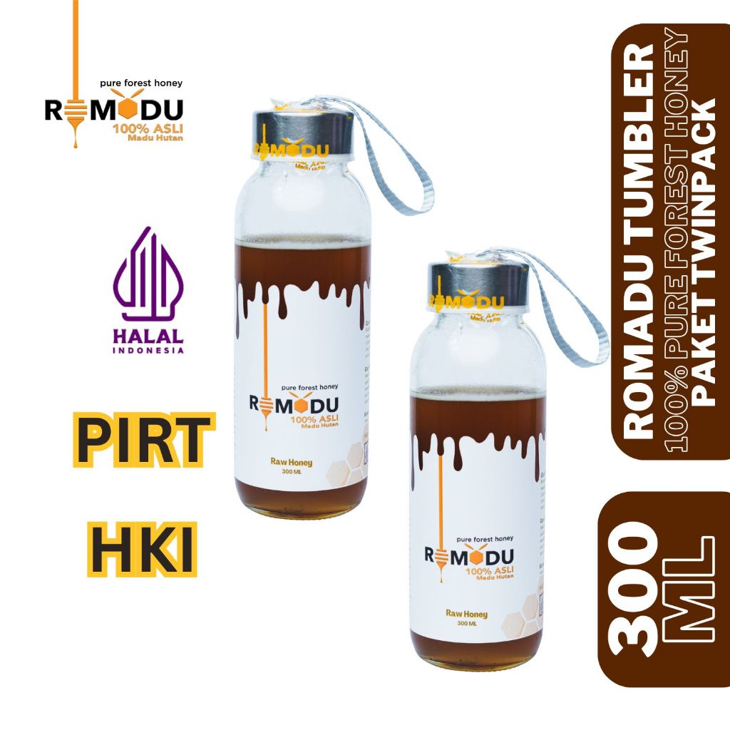 

Romadu Tumbler Madu Hutan Murni Paket Twinpack 300 ML