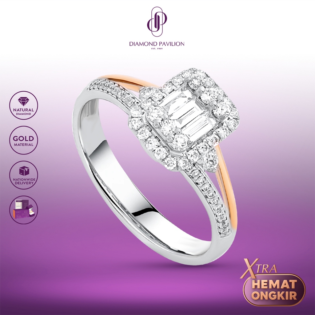 Diamond Pavilion Cincin Emas Batu Berlian Charvy Ring