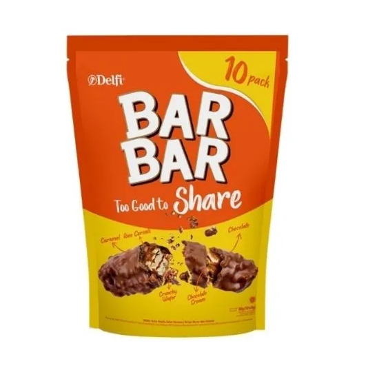 

Delfi Bar Bar Share / Wafer Krim Salut Karamel dan Cokelat 10s x 8 Gr 80 Gr