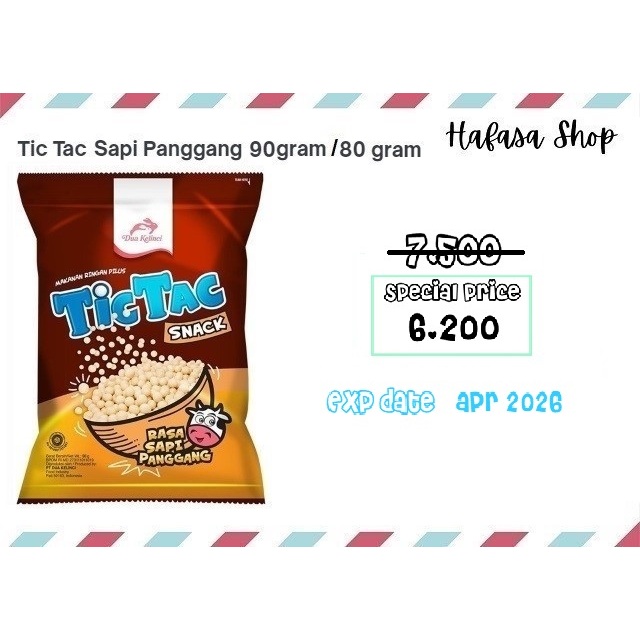 

Tic Tac Sapi Panggang 90 gram / 80 gram