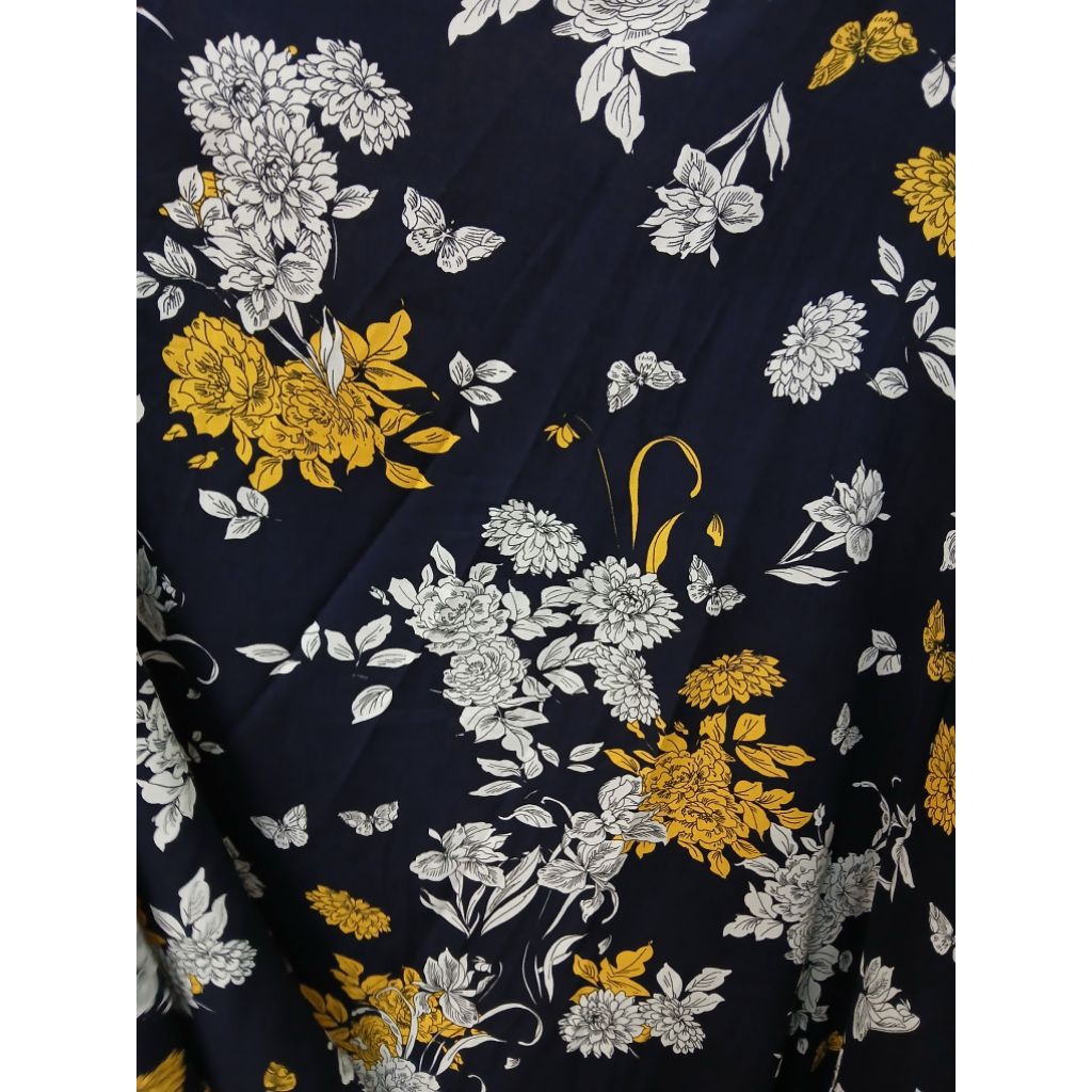 Kain/Bahan katun rayon motif kwalitas premium//Bahan katun rayon motif meteran(R48)