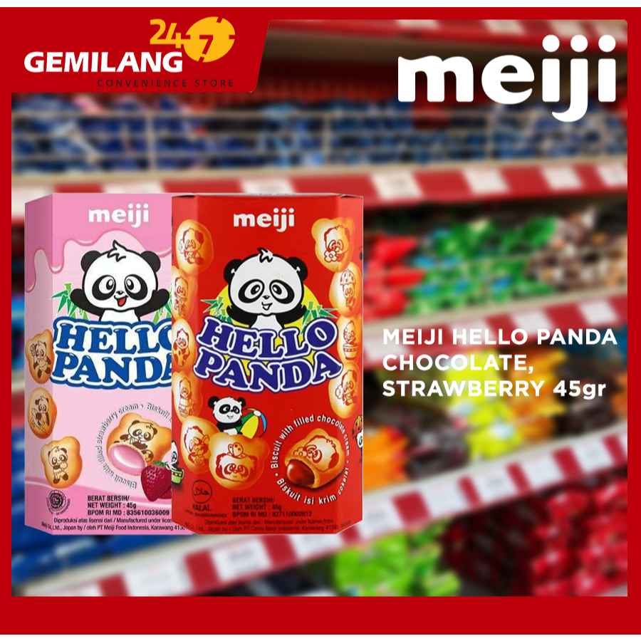 

MEIJI HELLO PANDA CHOCOLATE, STRAWBERRY 45gr