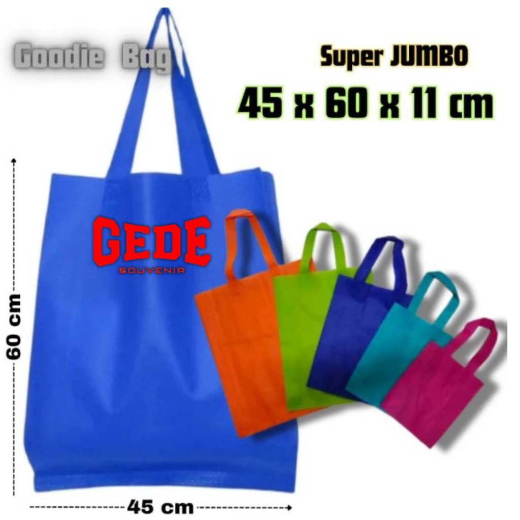 

GEDE SOUVENIR Spunbond Standing Box 20x30x9 cm Goodie Bag Kotak Belanja Souvenir, Promosi, Ultah, Kain Polos