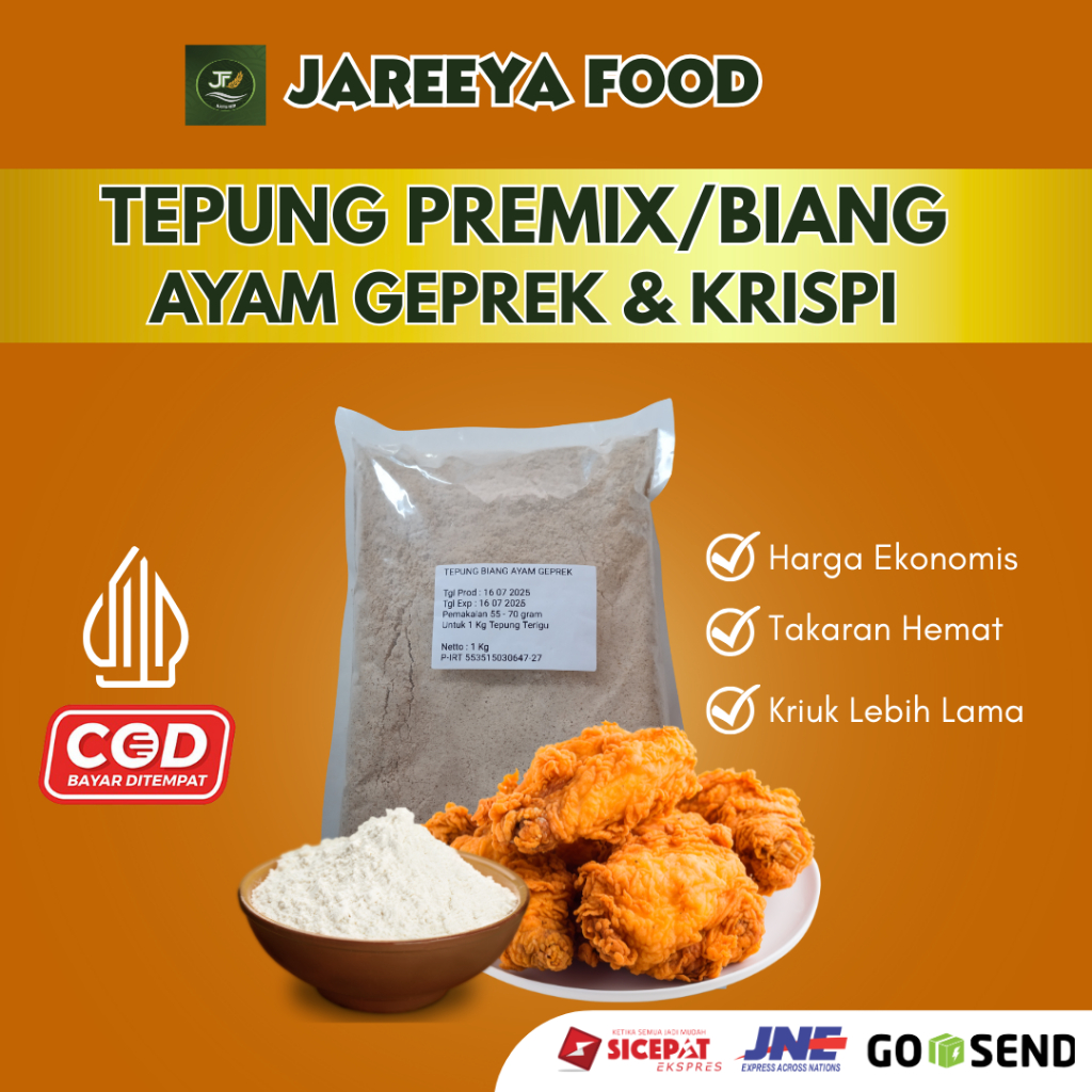 

Tepung Biang Premium Ayam Geprek Krispi 1 Kg Halal dan PIRT