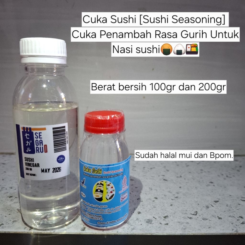 

{SALE} Cuka sushi seasoning cuka sushi ukuran 200ml dan 100ml vinegar mirin halal bahan sushi cuka nasi bento kimbap gimbap sudah halal indonesia dan bpom harga promo sale termurah