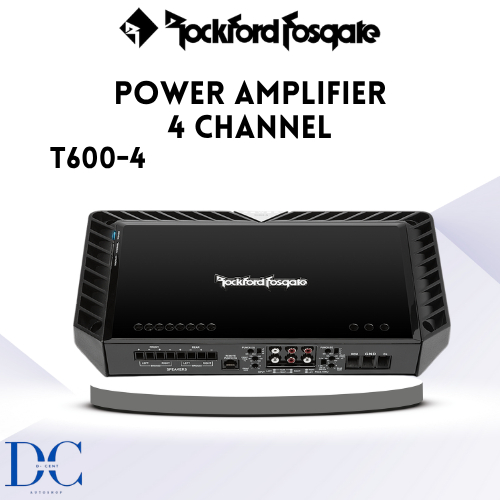 Rockford Fosgate Power Amplifier T600-4 - 4 Channel Amplifier - Amplifier Audio Mobil - 100% Origina