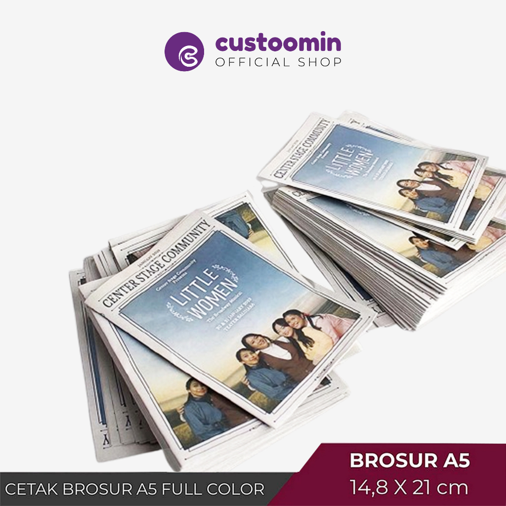 

Cetak Brosur A5 (14,8x21 cm) #Art Paper 150 gsm - Full Color - Custom | Custoom.in