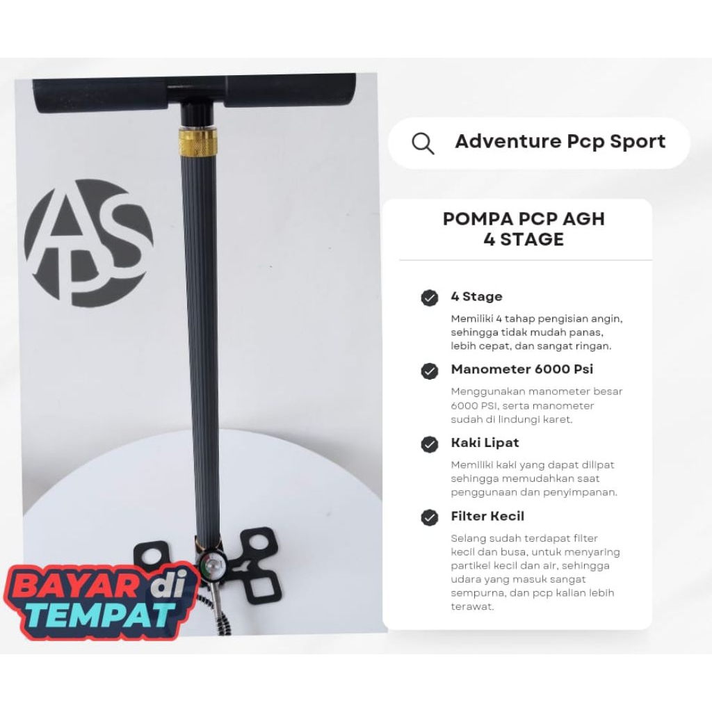 Pompa PCP AGH 4 Stage Kaki Lipat | Pompa Pcp AGH 6000 PSI | Pompa Pcp 4 Stage Kaki Lipat Termurah