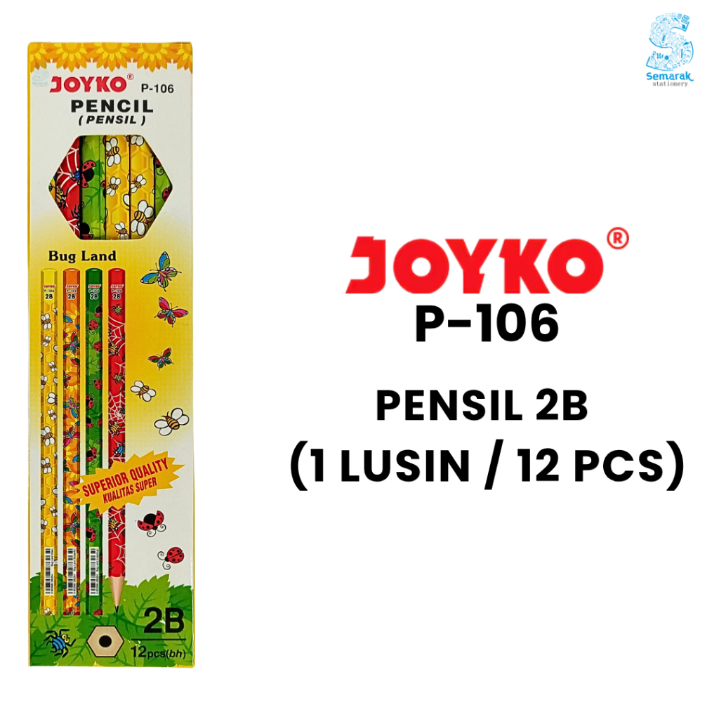 

Joyko P-106 pensil Motif Hewan Pensil For Computer 2B [1 Lusin / 12 pcs]