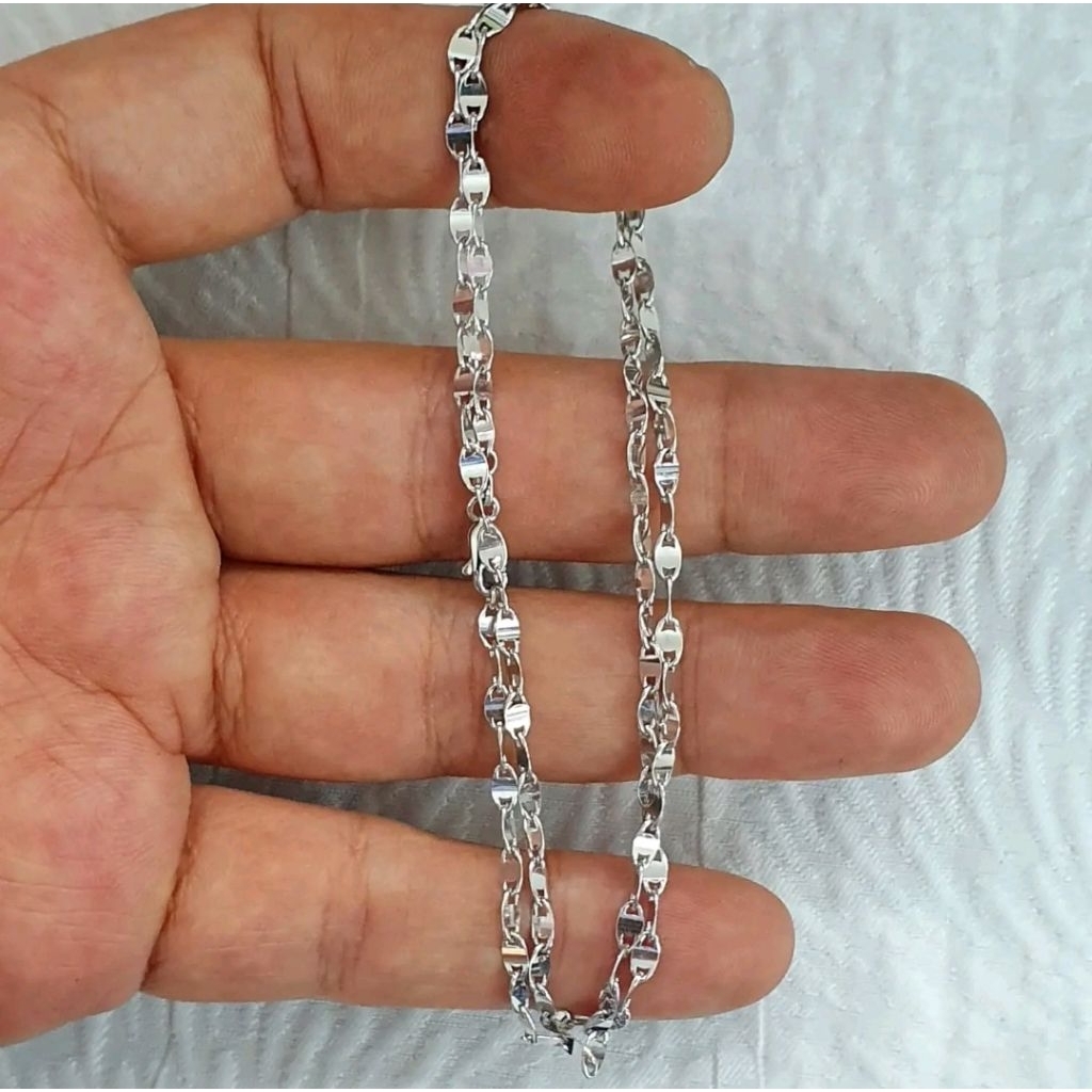 kalung model toscano pendek 38 cm putih 17k