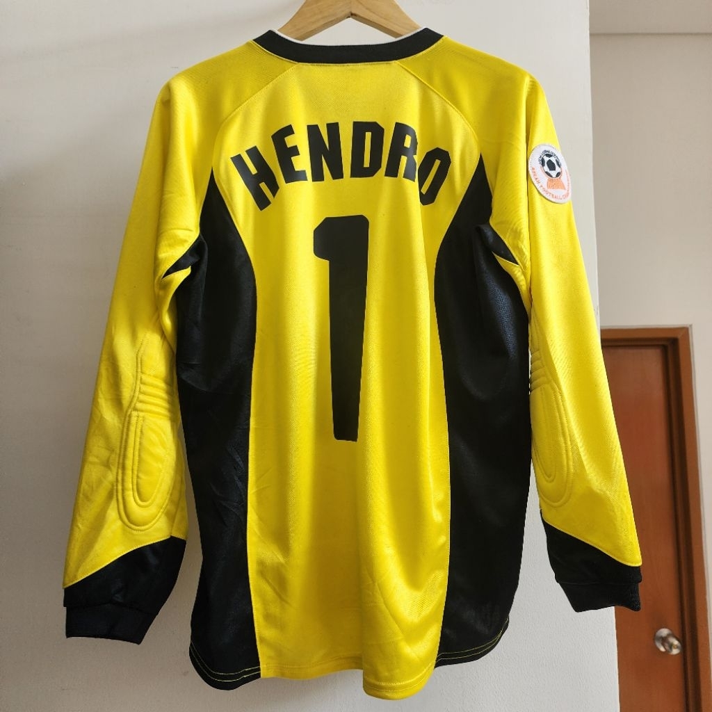 [USED TEMPLATE ORIGINAL] Nike Jersey Timnas Indonesia GK Home 2007 Nomor Punggung 1 Hendro Kartiko
