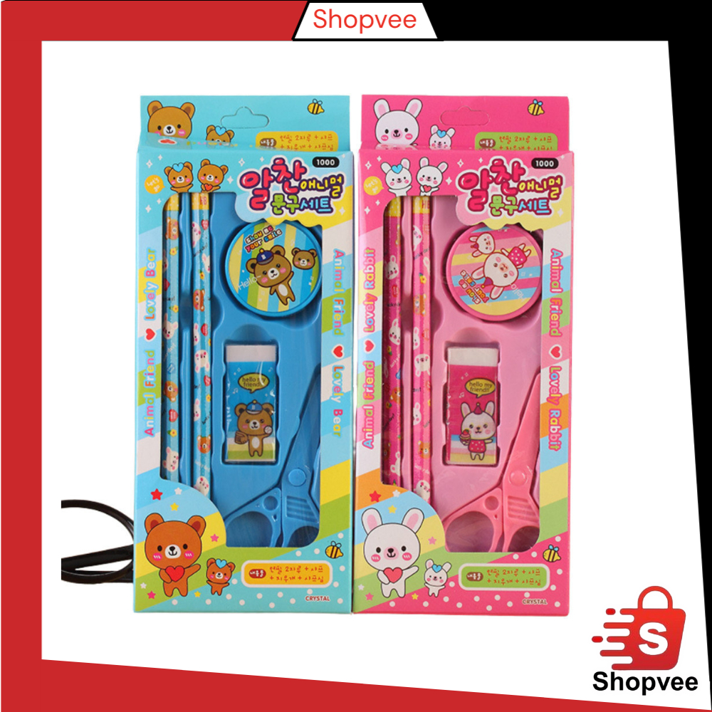 

Shopvee 2014 Alat Tulis Set Lengkap 5 In 1 Motif Karakter Lucu Y1702