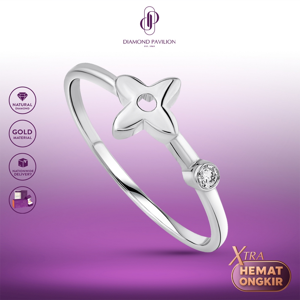 Diamond Pavilion Cincin Emas Batu Berlian Sachie Ring
