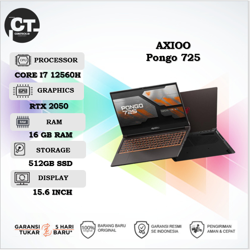 AXIOO PONGO 725 I7 12650H RTX2050 4GB/ 16GB 512GB