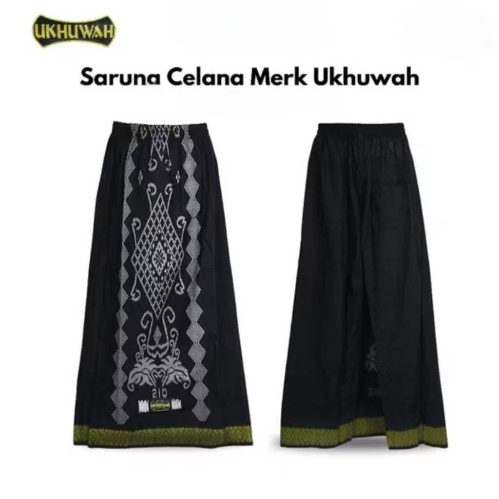 Sarung Celana Instant Dewasa Hitam Tumpal Kembang Sarcel Ukhuwah by Sapphire