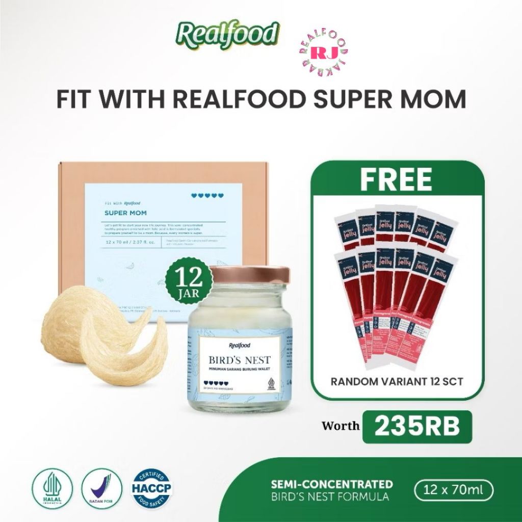 

Realfood Super Mom 12 Jar Minuman Sarang Burung Walet