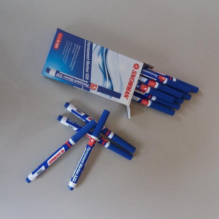

Spidol Permanent Marker Snowman Tipe G-520 Tinta Hitam & Biru