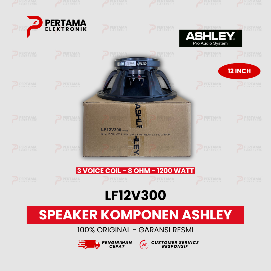 Speaker Komponen ASHLEY LF12V300 12 Inch Original / Speaker Ashley 12 Inch