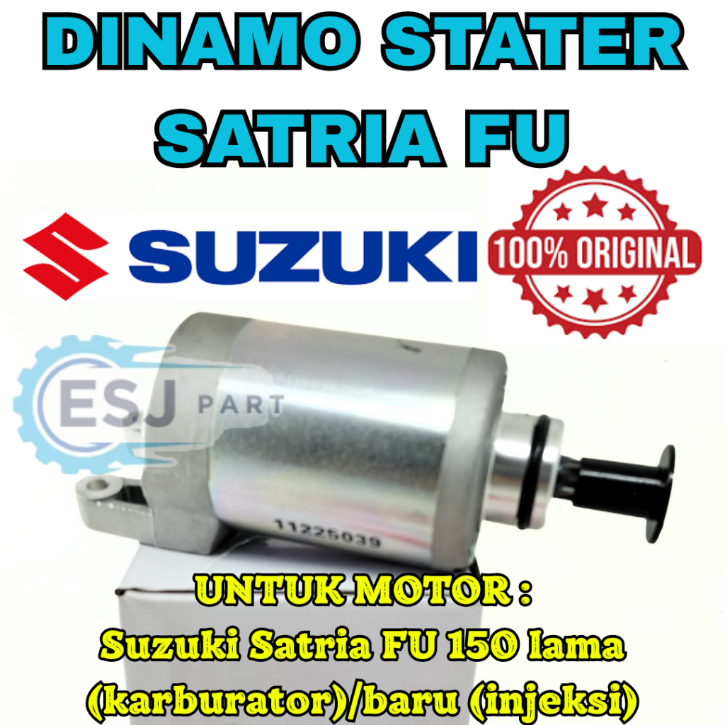ASLI ORIGINAL DINAMO STATER SATRIA FU MOTOR satria fu 150 lama (karburator)/baru (injeksi) ORI 100%.