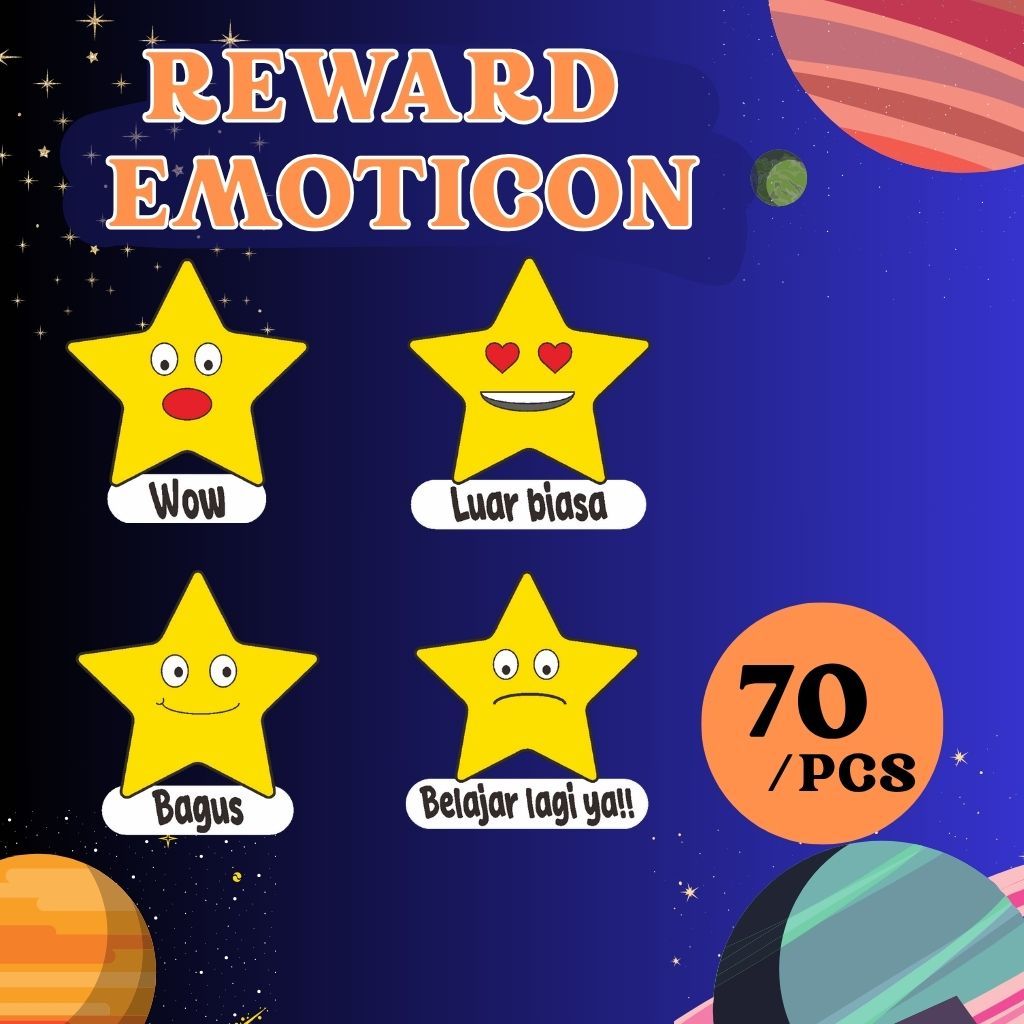 

Stiker Emoji Bintang | Stiker Reward Bintang Penilaian | Stiker murah meriah