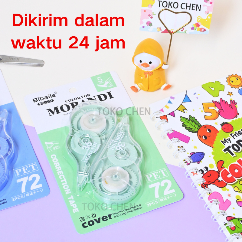 

Bibaile 2 Pcs - Correction Tape 6 meter Tipex Kertas/Tipex Roll