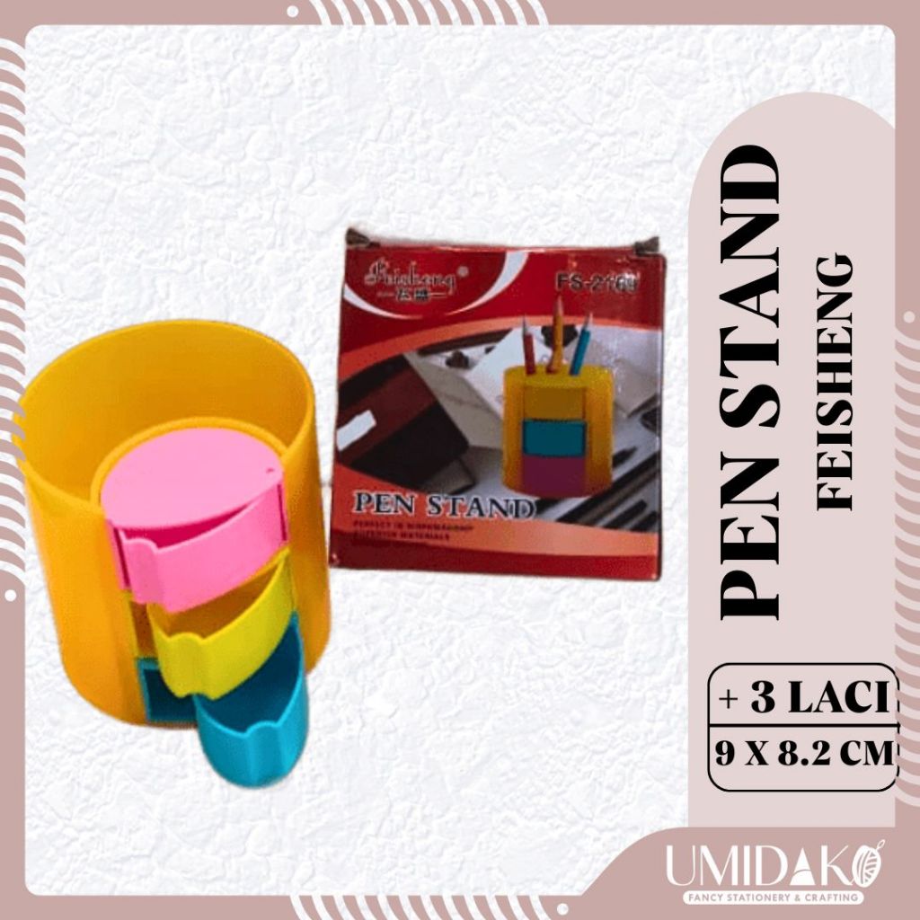 

[UMIDAKO] PEN STAND LACI / PEN STAND 3 LACI