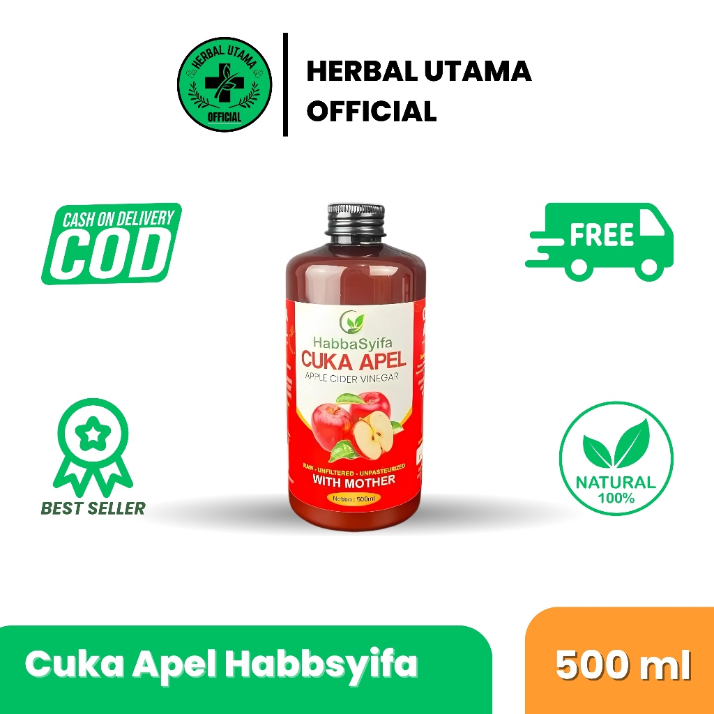 

Cuka Apel Habbasyifa 500 ml Cuka Apel With Mother Apple Cider Vinegar