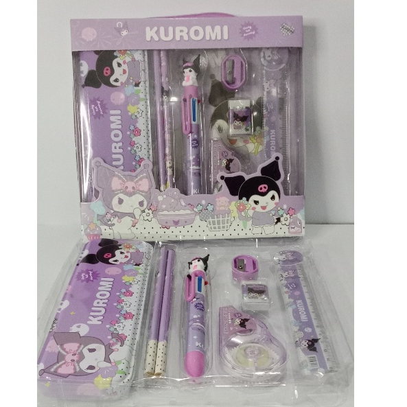 

Stasionary Set Perlengkapan Tulis anak Sekolah 7 in 1/ karakter Melody Kuromi labubu cinamorol