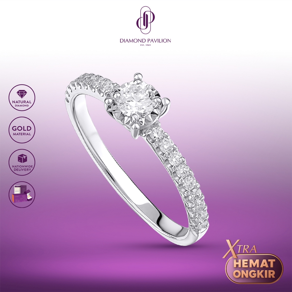 Diamond Pavilion Cincin Emas Batu Berlian Helio Ring