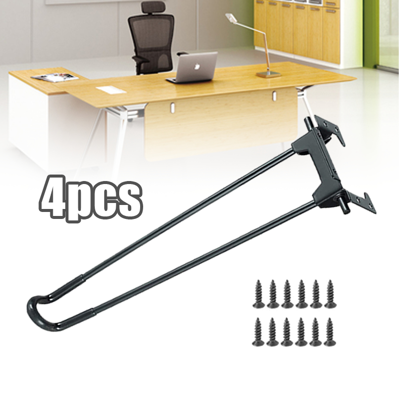 4pcs 310mm Kaki Meja Lipat Besi Kaki Meja Konsol Lipat Kaki Lipat Kuat Support Sofa Meja Besi Hitam