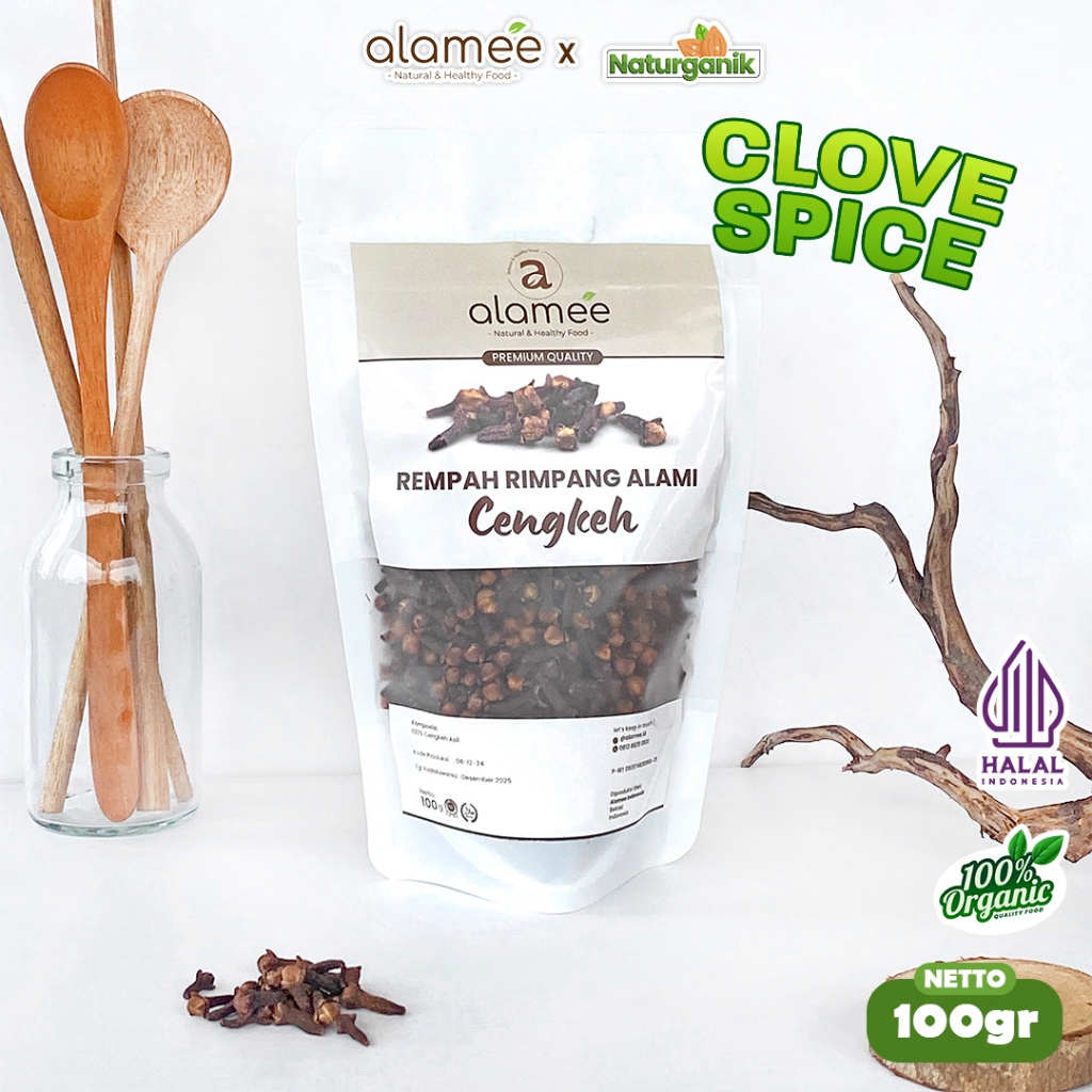 

ALAMEE Cengkeh Kering Rempah Dapur Organik Cloves Rimpang Organik Alami Spice 100gr Naturganik