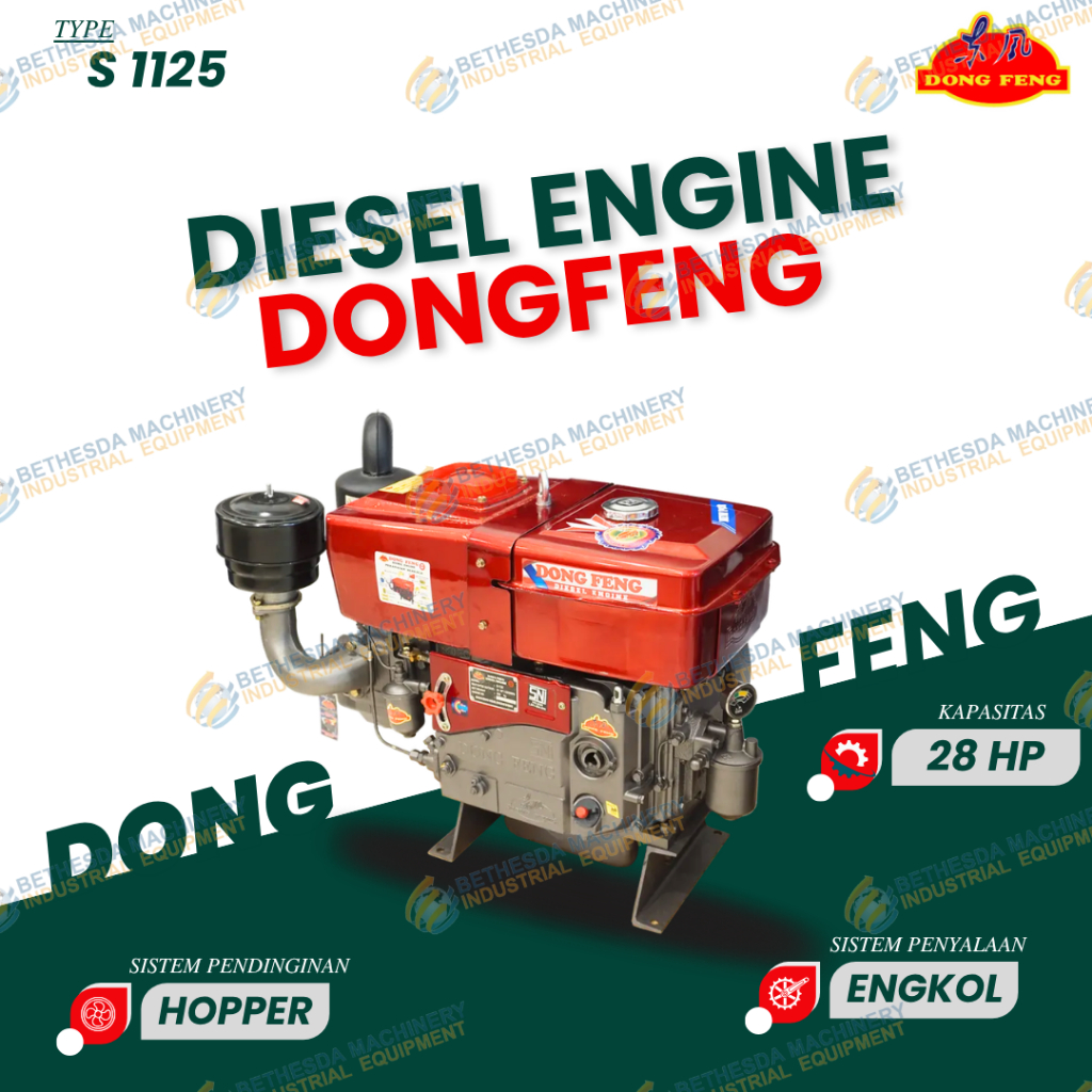 Mesin 28 HP Penggerak Serbaguna DongFeng S 1125 / 28 Pk
