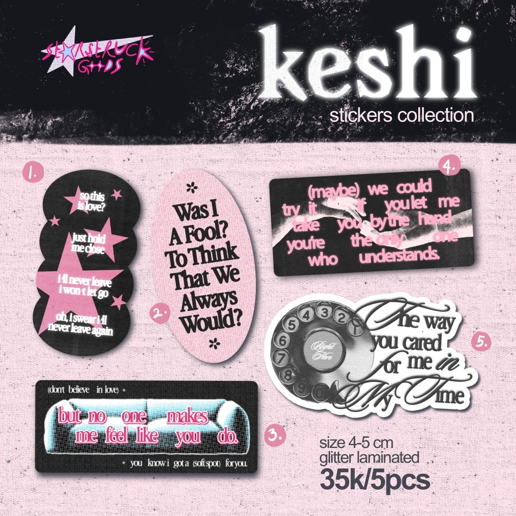 

[MIN Buy 3pcs] keshi- Mix Album Stickers