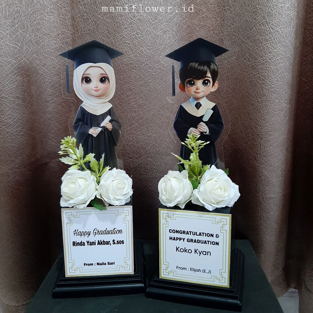 Piala Akrilik Kotak Mika untuk Wisuda, Hadiah, Gift, Souvenir