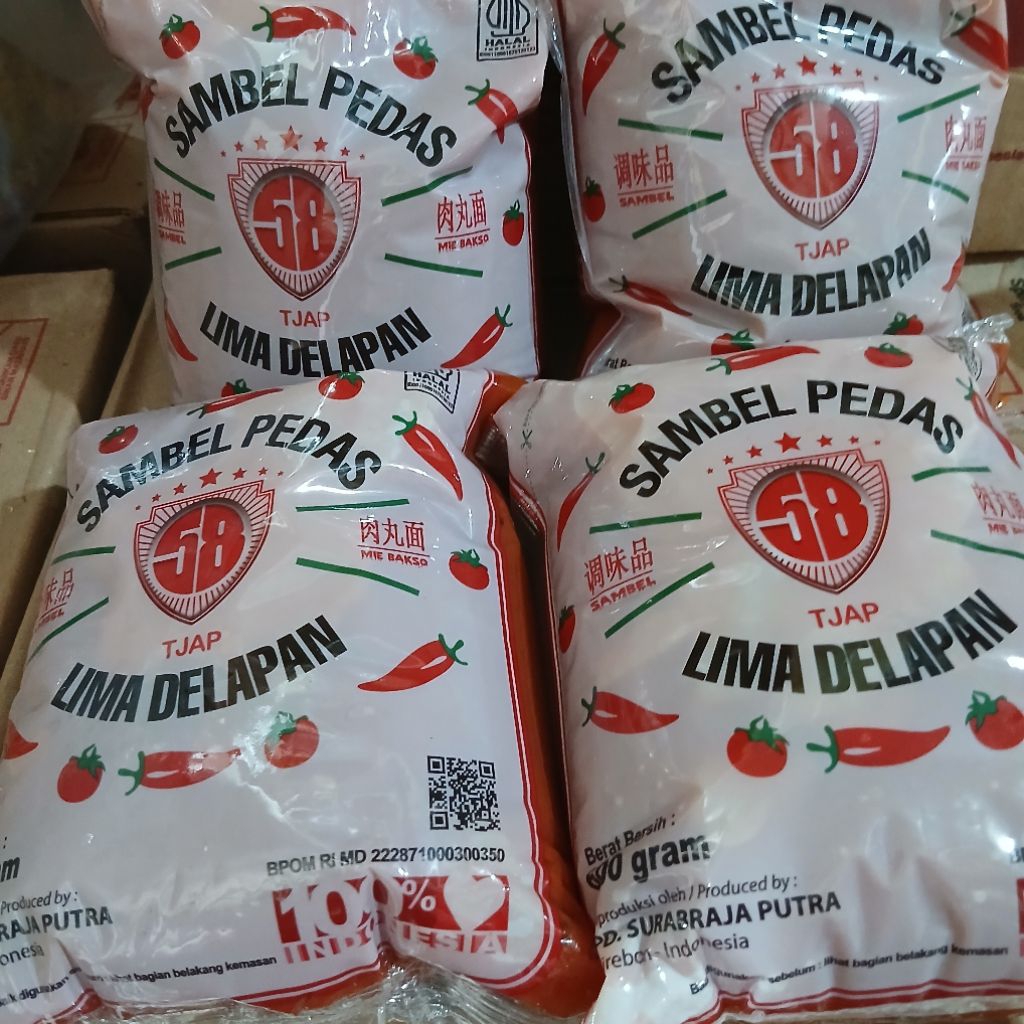 

Saus Sambal Bantal Tjap Lima Delapan 600 Gram