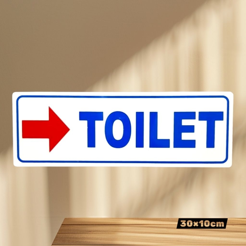 

Sign akrilik tulisan TOILET arah kanan | Acrylic papan tanda