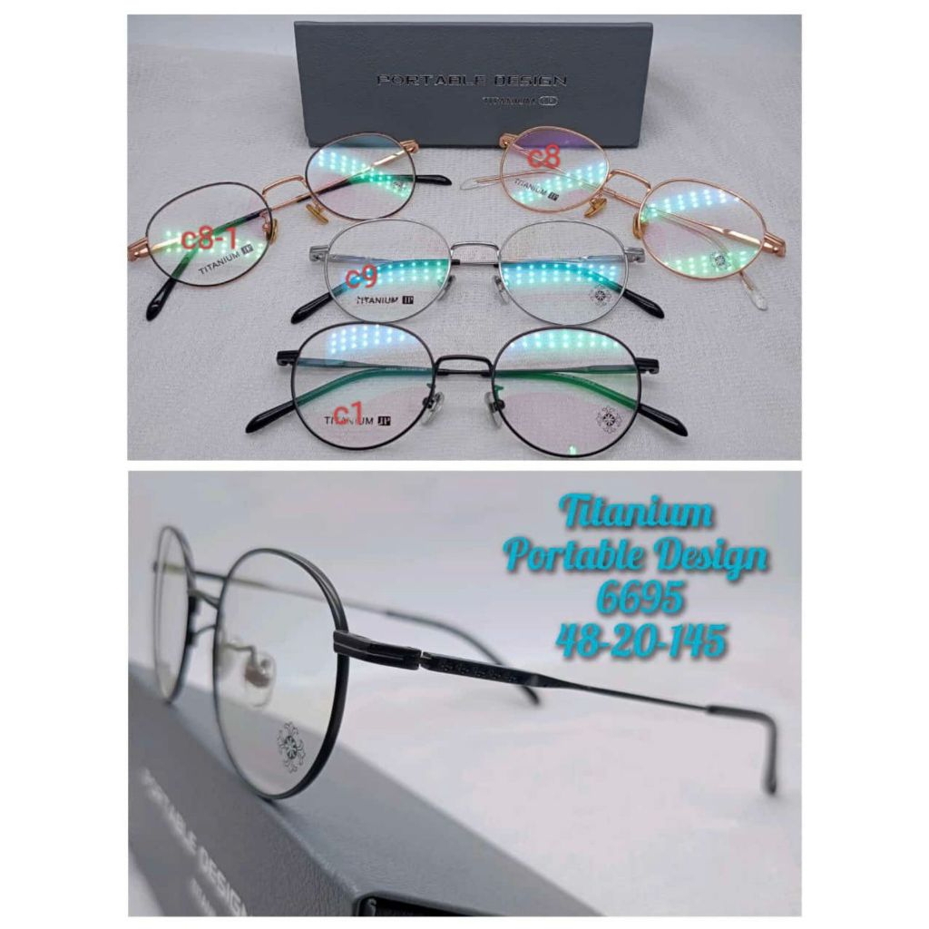 KACAMATA TITANIUM PORTABLE DESIGN TIPE 6695