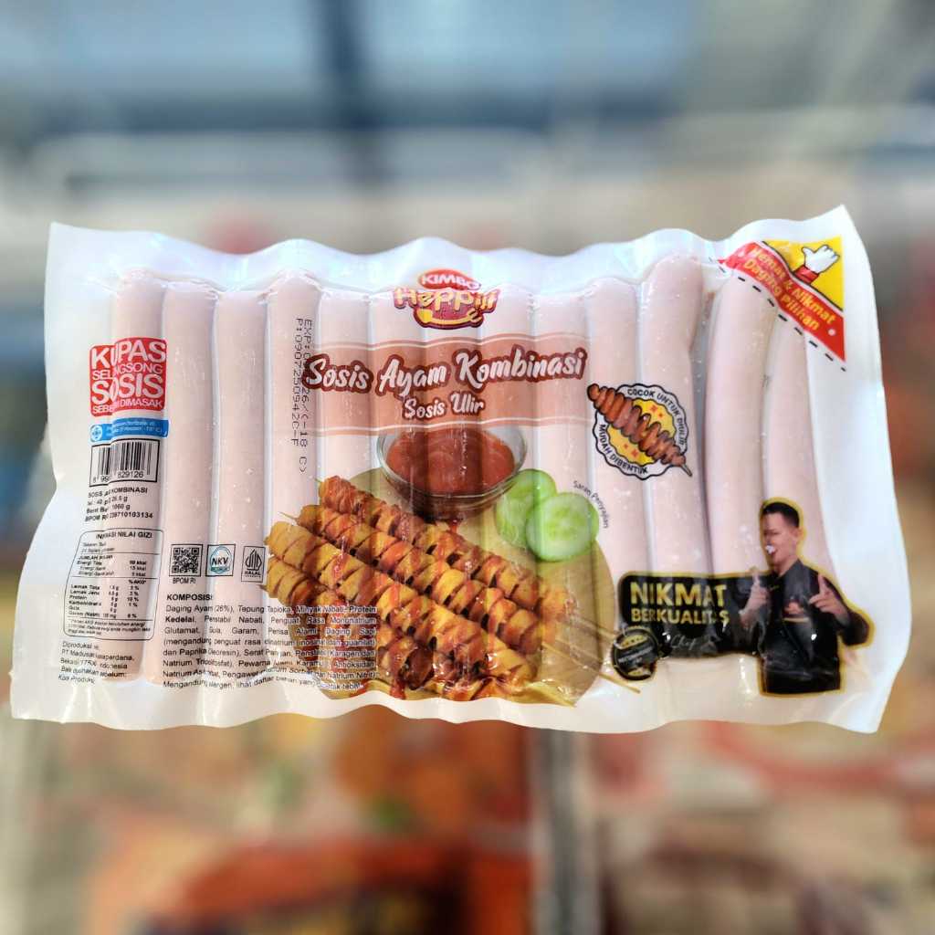 

Kimbo Heppiii Sosis Ayam Ulir Isi 40pcs 1kg - Sosis Ayam - Sosis Ulir