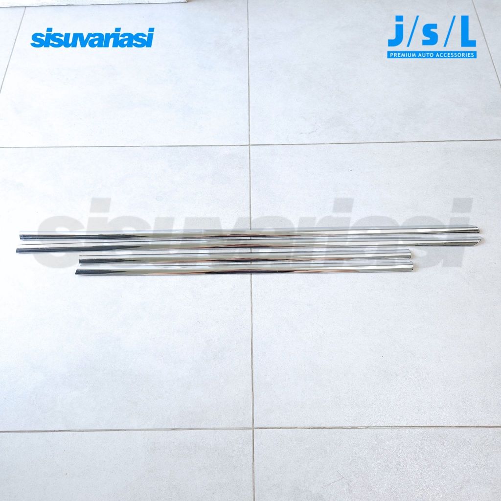 List Kaca Samping Brio 2012–2017 Side Window Trim Chrome JSL Aksesoris Mobil