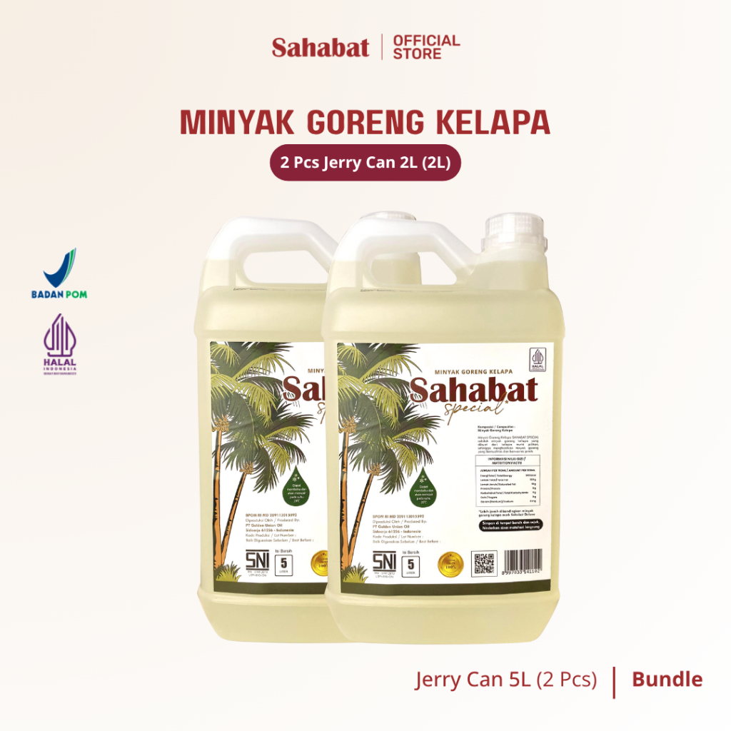 

[BUNDLE 2PCS] Sahabat Special Minyak Goreng Kelapa 5L Jerigen - Coconut Cooking Oil