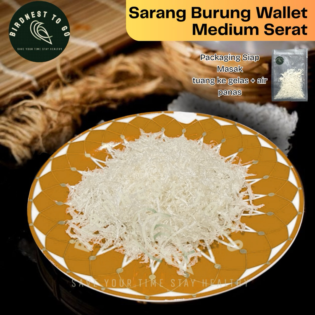 

Sarang Burung Walet Serat Utuh Asli Siap Saji Premium Ekonomis Tanpa Pengawet Serat Bersih