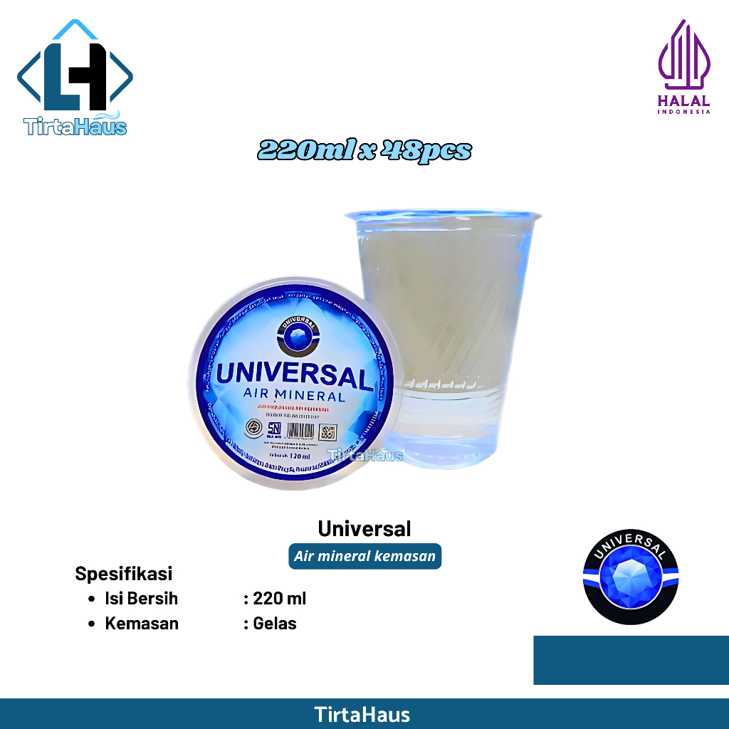 

Universal Air Kemasan 220ml x 48 Gelas