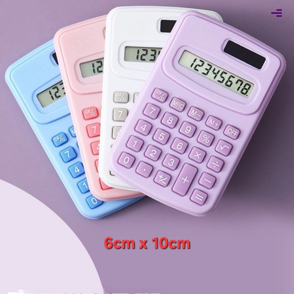 

MINI CALCULATOR 8 DIGIT / KALKULATOR SAKU / KALKULATOR MINIMALIS / CALCULATOR MINI POCKET WARNA LUCU BISA MASUK KANTONG SAKU / ALAT HITUNG STATIONERY