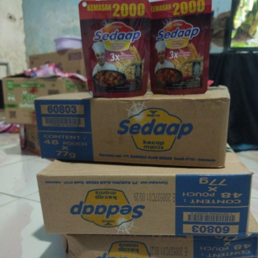

1Karton kecap sedaap ecer 2000 (isi 48pcs)