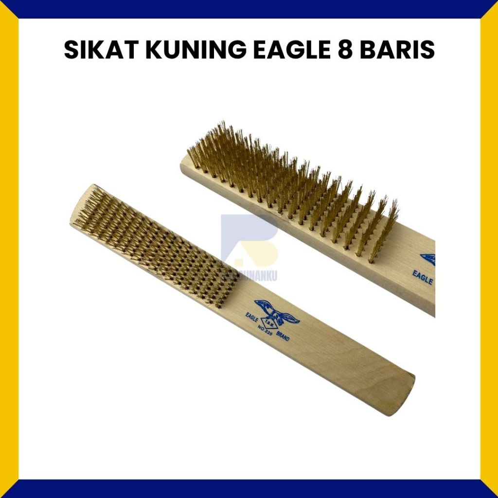 Sikat Kawat Kuningan Eagle 8 Baris